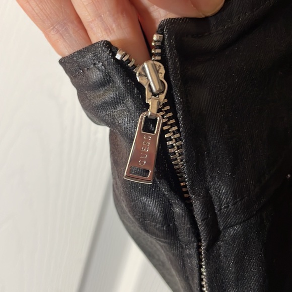 GUESS Body con fitted “oiled jean” LBD! 🔥 - Picture 3 of 6